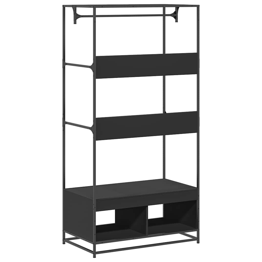 Wardrobe Black Engineered wood, metal Large Wardrobe