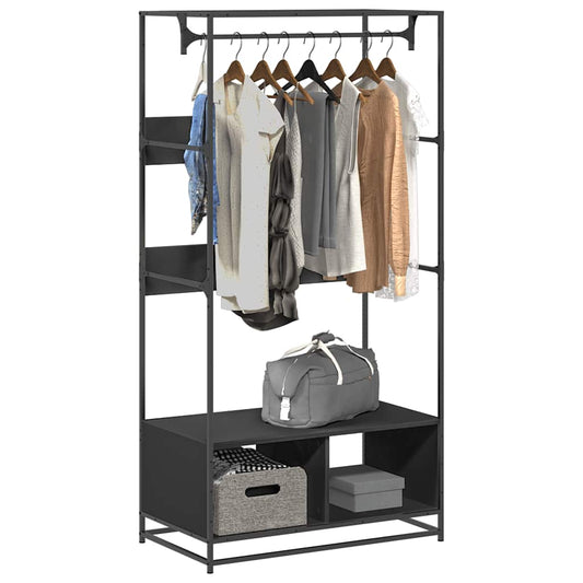 Wardrobe Black Engineered wood, metal Large Wardrobe