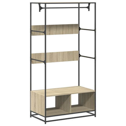 Wardrobe Sonoma Oak Engineered Wood, Metal 35.4 x 19.7 x 70.9 in
