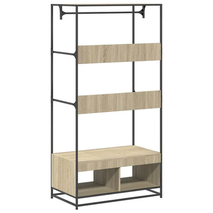 Wardrobe Sonoma Oak Engineered Wood, Metal 35.4 x 19.7 x 70.9 in