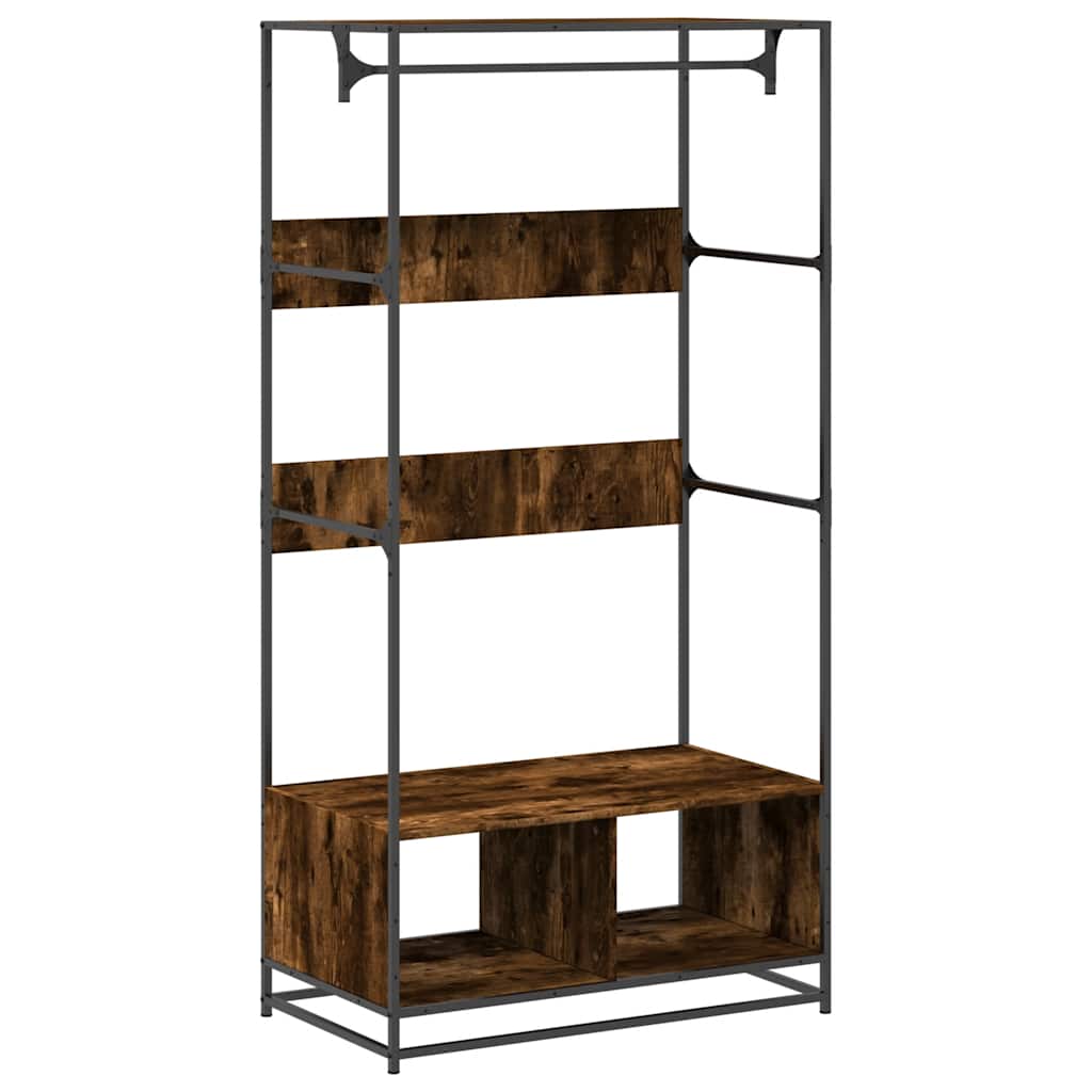 Wardrobe Smoked Oak Engineered wood, metal 35.4 x 19.7 x 70.9 in
