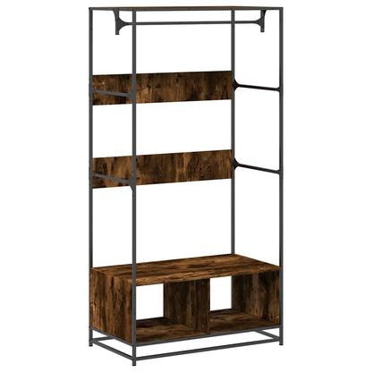 Wardrobe Smoked Oak Engineered wood, metal 35.4 x 19.7 x 70.9 in