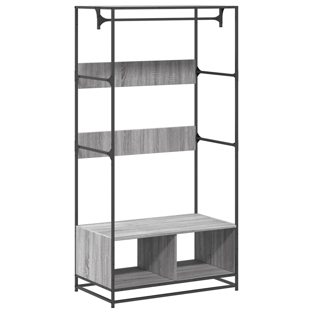 Wardrobe Grey Sonoma Engineered wood, metal 35.4x19.7x70.9 in