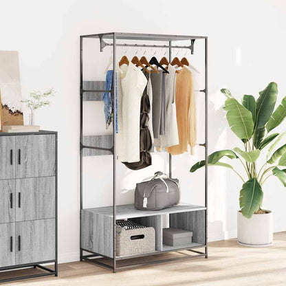 Wardrobe Grey Sonoma Engineered wood, metal 35.4x19.7x70.9 in