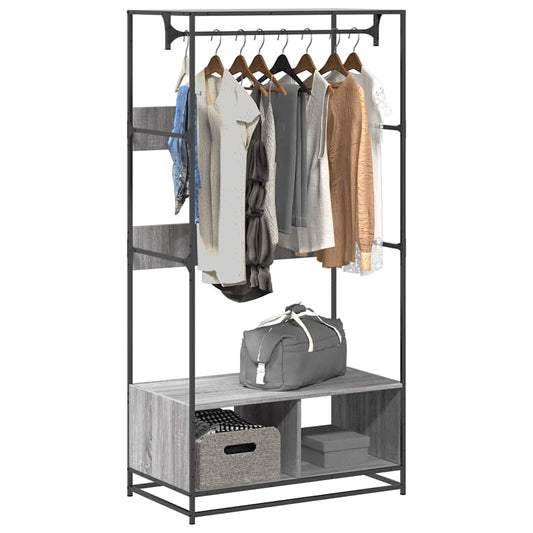 Wardrobe Grey Sonoma Engineered wood, metal 35.4x19.7x70.9 in