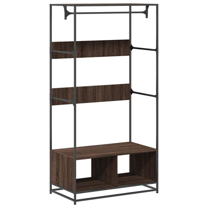 Wardrobe Brown Oak Engineered wood, metal 35.4 x 19.7 x 70.9 in
