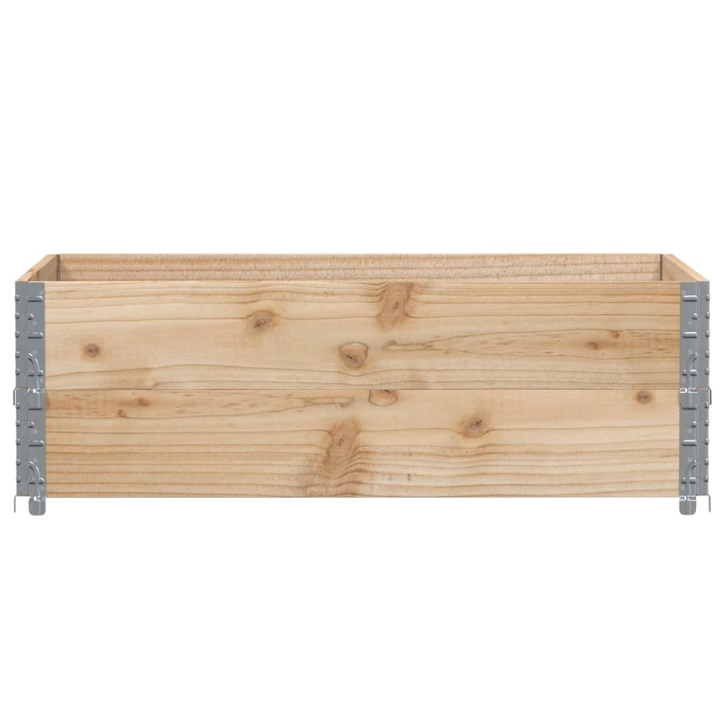 Pallet Collars 2 pcs 47.2x31.5" Solid Wood Pine