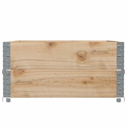 Pallet Collars 2 pcs 47.2x31.5" Solid Wood Pine