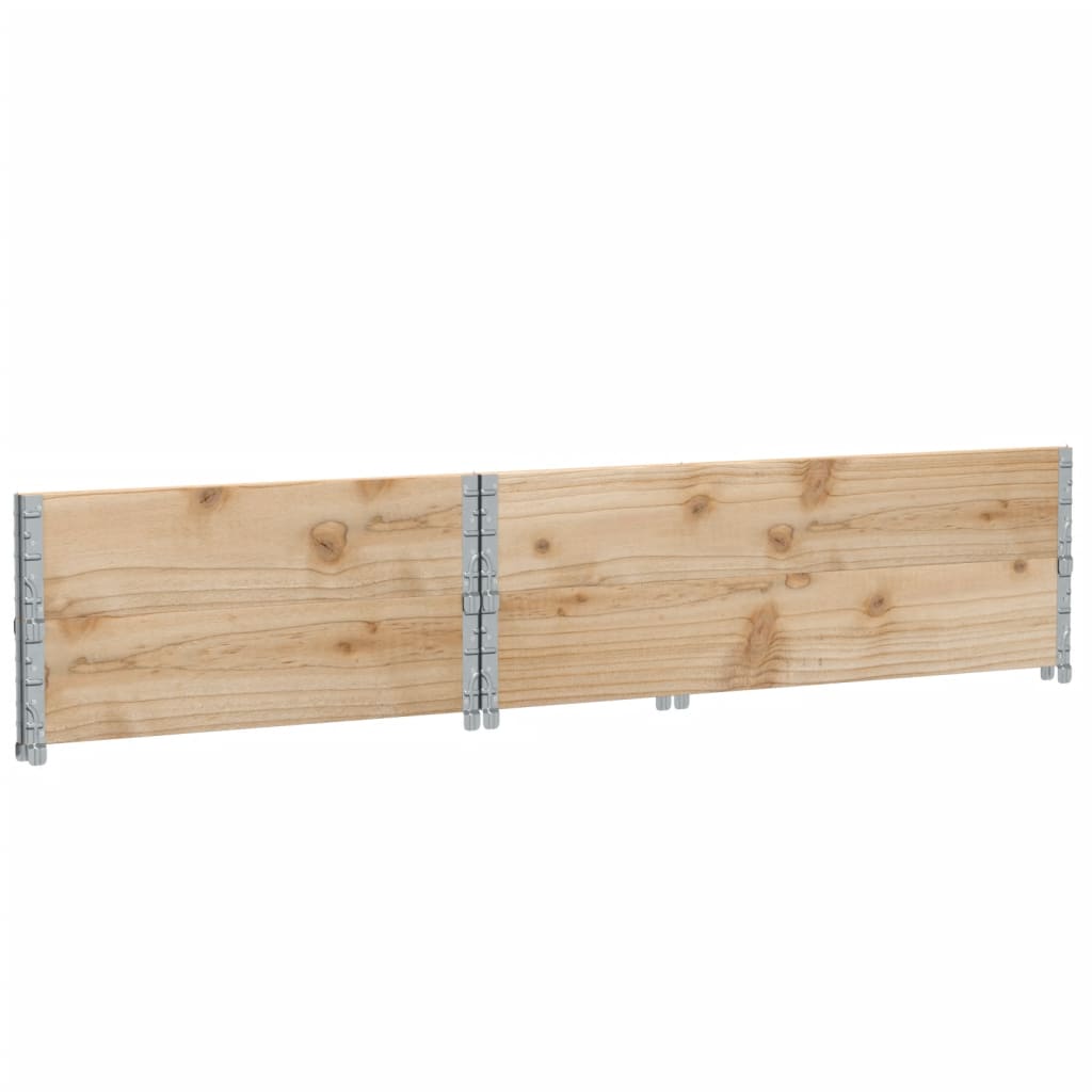 Pallet Collars 2 pcs 47.2x31.5" Solid Wood Pine