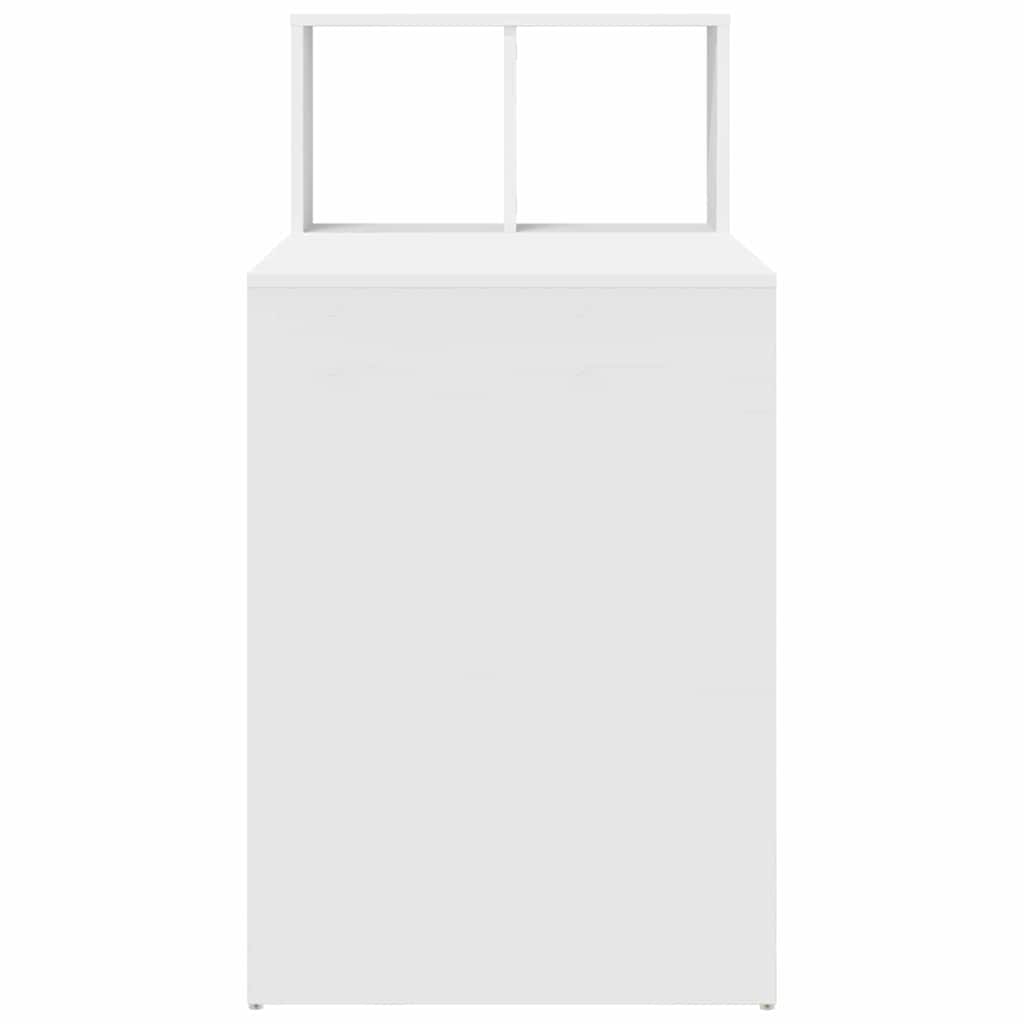 Desk with Shelf White 108 x 55 x 103.5 cm Engineered Wood