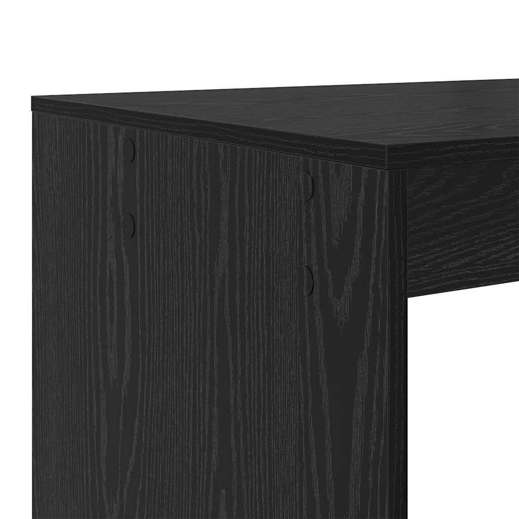 Desk with Shelf Black Oak 108 x 55 x 103.5 cm Engineered Wood