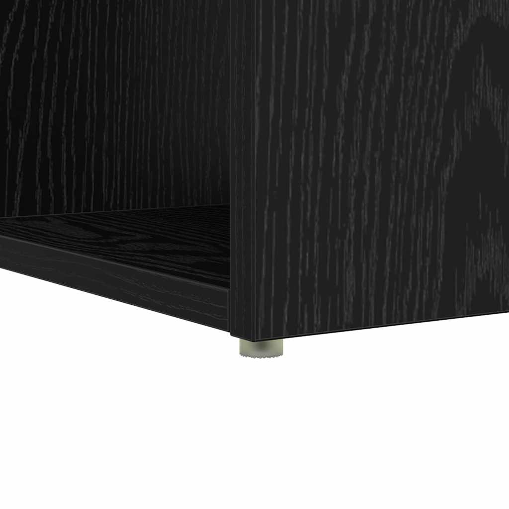 Desk with Shelf Black Oak 108 x 55 x 103.5 cm Engineered Wood