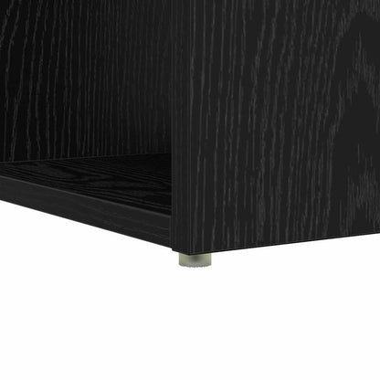 Desk with Shelf Black Oak 108 x 55 x 103.5 cm Engineered Wood