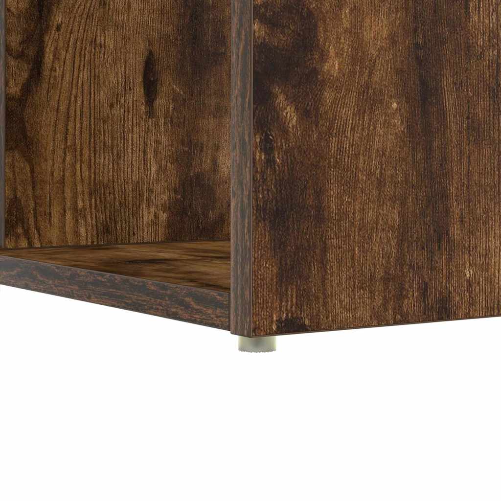 Desk with Shelf Smoked Oak 108 x 55 x 103.5 cm Engineered Wood