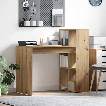 Desk with Shelf Artisan Oak 108 x 55 x 103.5 cm Engineered Wood