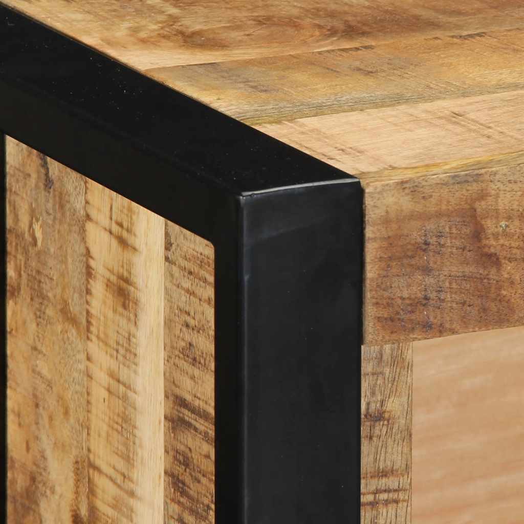 TV Cabinet Natural wood Solid rough mango wood Compact TV Cabinet