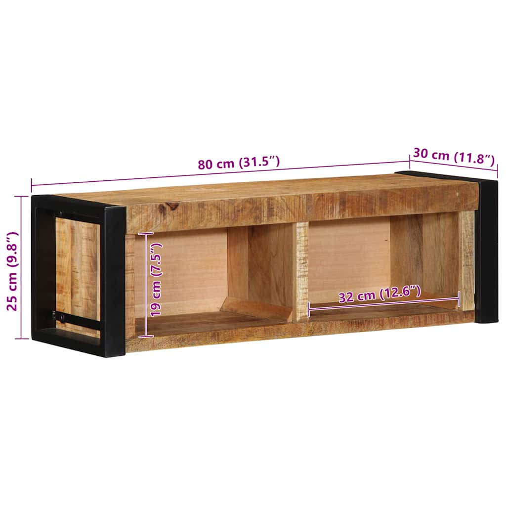 TV Cabinet Natural wood Solid rough mango wood Compact TV Cabinet