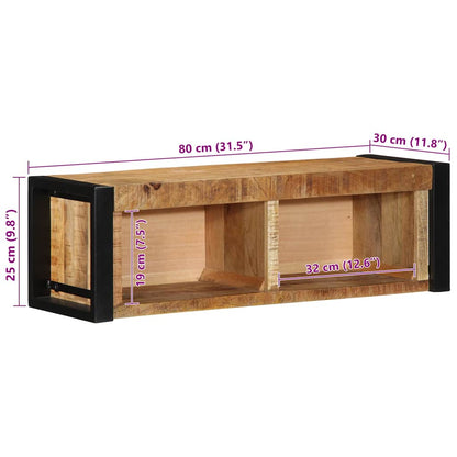 TV Cabinet Natural wood Solid rough mango wood Compact TV Cabinet