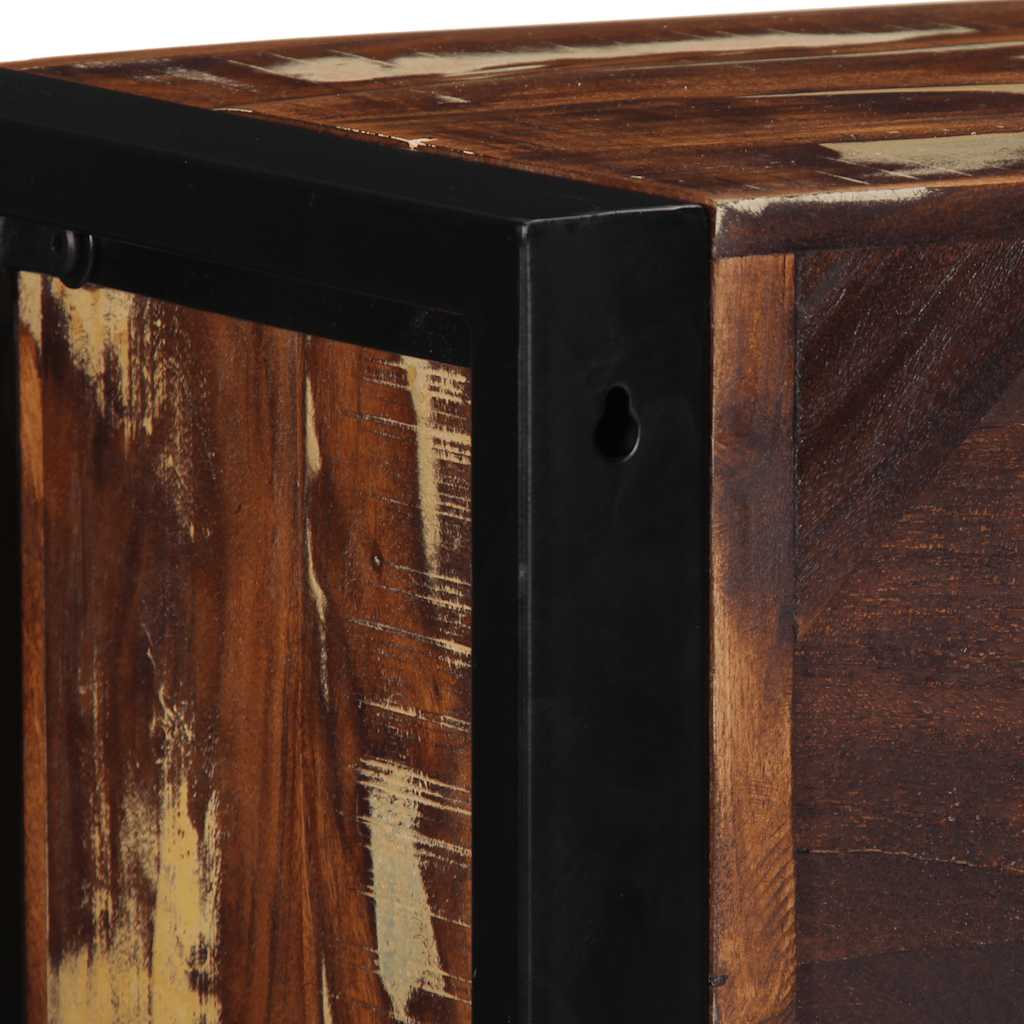 TV Cabinet Multicolor Reclaimed Solid Wood Compact TV Cabinet