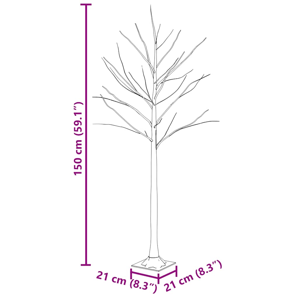 Artificial Christmas Tree Warm White Steel Tall