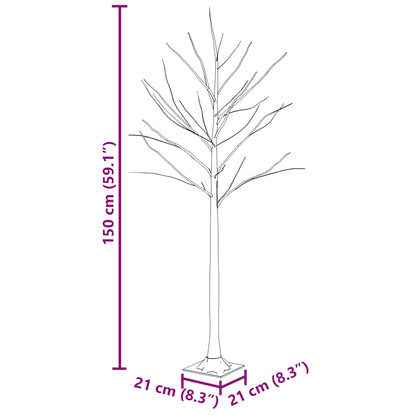 Artificial Christmas Tree Warm White Steel Tall