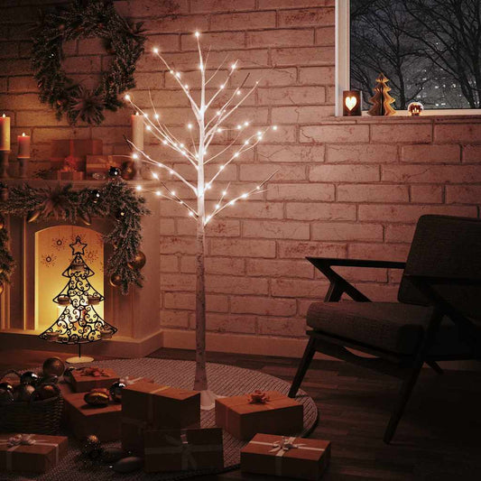 Artificial Christmas Tree Warm White Steel Tall