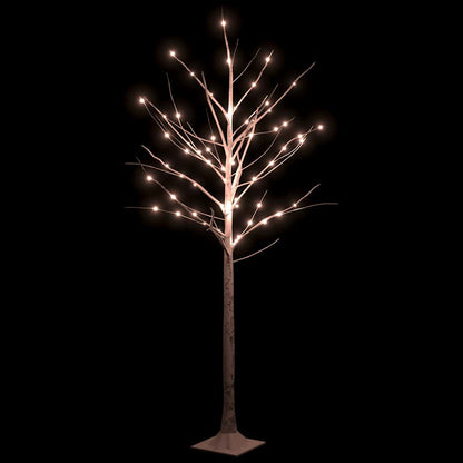 Artificial Christmas Tree Warm white Steel 5.9 ft tall