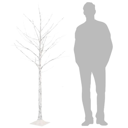 Artificial Christmas Tree Warm white Steel 5.9 ft tall