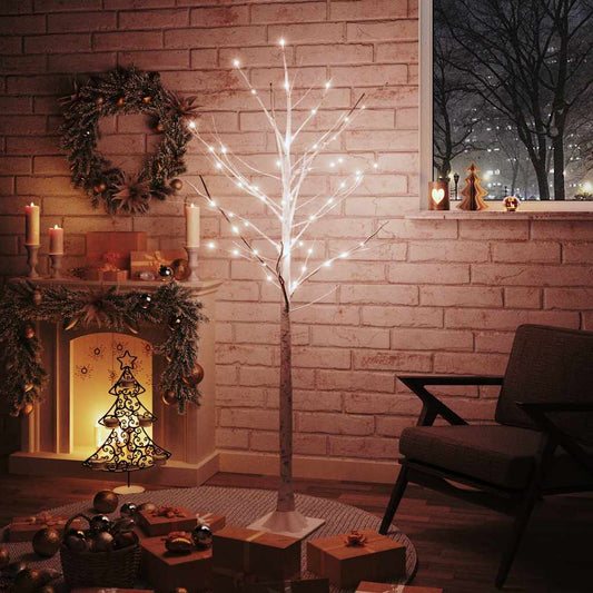Artificial Christmas Tree Warm white Steel 5.9 ft tall