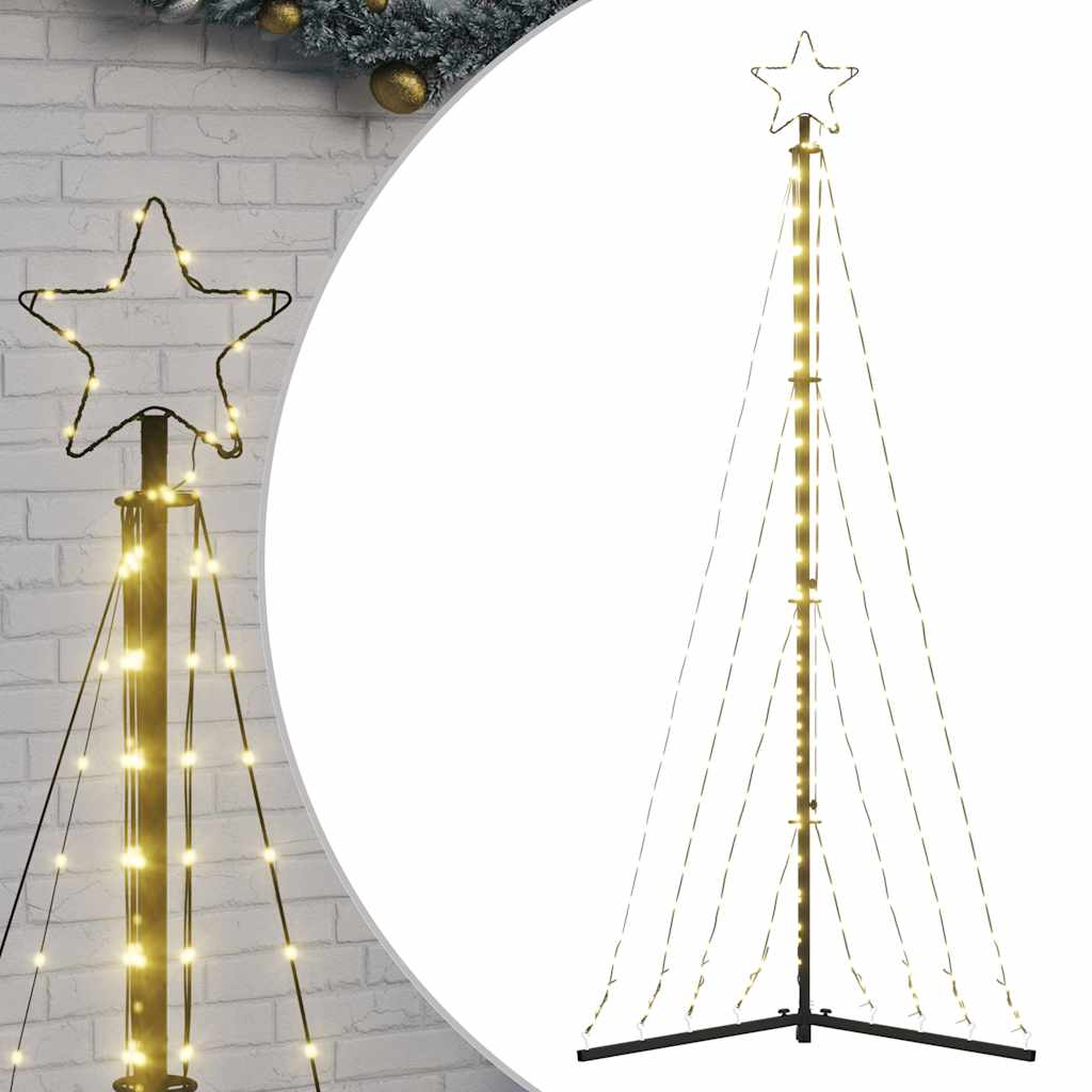 LED Christmas Tree Warm White Powder-coated steel 71.7 in height