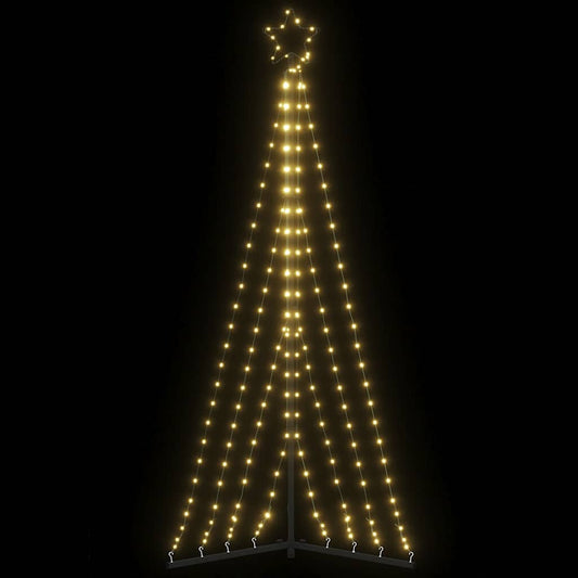 LED Christmas Tree Warm White Powder-coated steel 71.7 in height