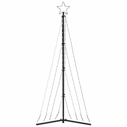 LED Christmas Tree Cold White Powder-Coated Steel 71.7 in Height