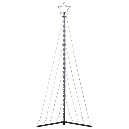 LED Christmas Tree Cold White Powder-Coated Steel 71.7 in Height