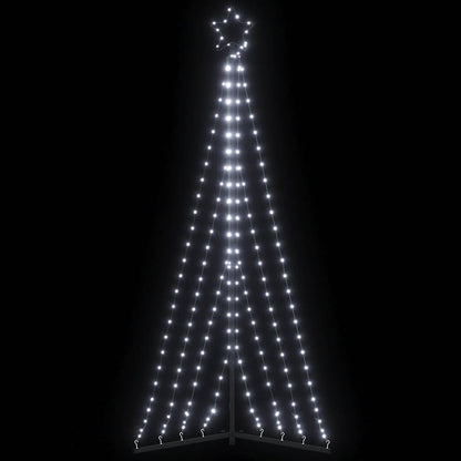 LED Christmas Tree Cold White Powder-Coated Steel 71.7 in Height