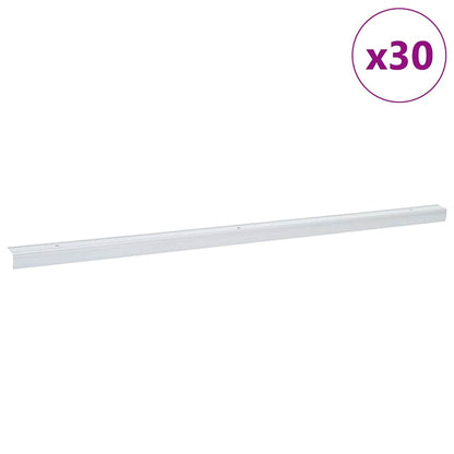 Stair Nosings 30 pcs Silver 67 cm Aluminium