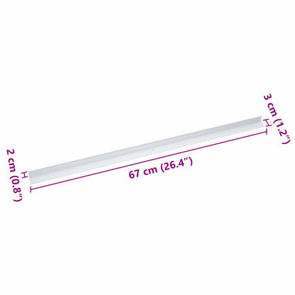 Stair Nosings 30 pcs Silver 67 cm Aluminium