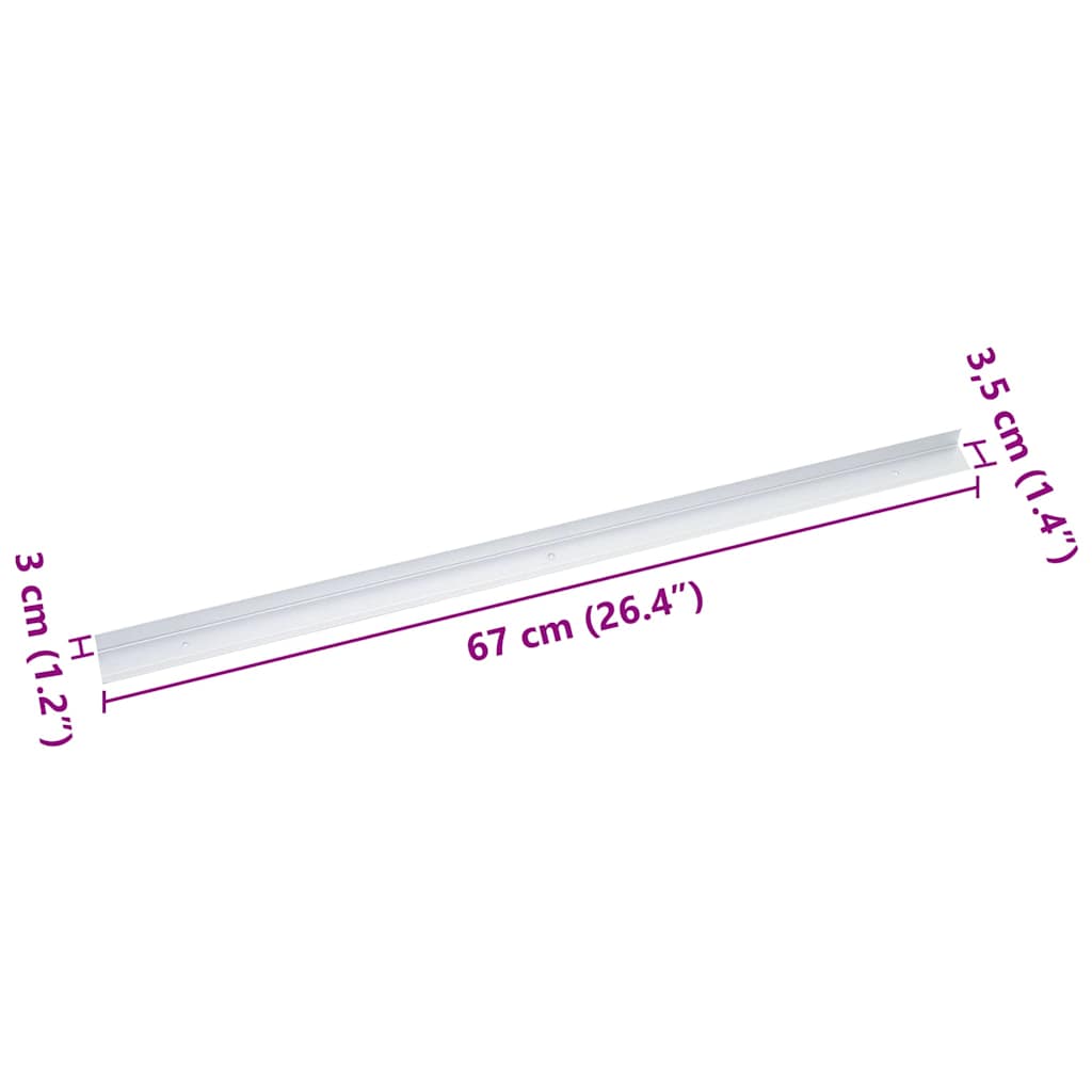 Stair Nosings 30 pcs Silver 67 cm Aluminium