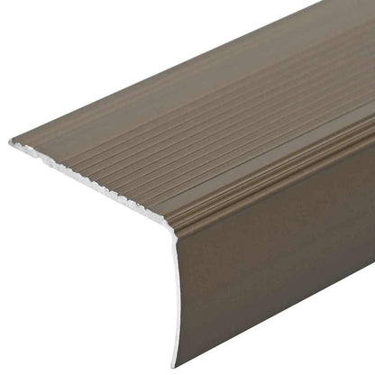 Stair Nosings 30 pcs Brown 67 cm Aluminium