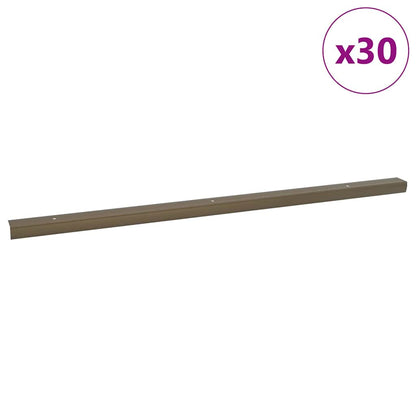 Stair Nosings 30 pcs Brown 67 cm Aluminium