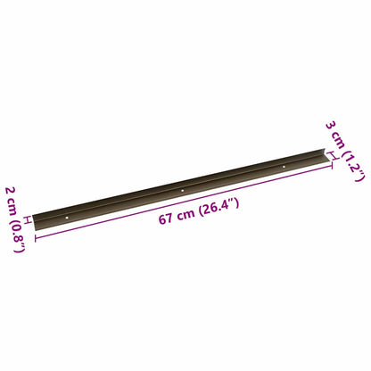 Stair Nosings 30 pcs Brown 67 cm Aluminium