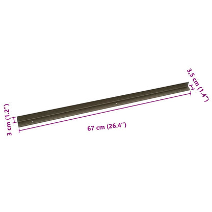 Stair Nosings 30 pcs Champagne 67 cm Aluminium