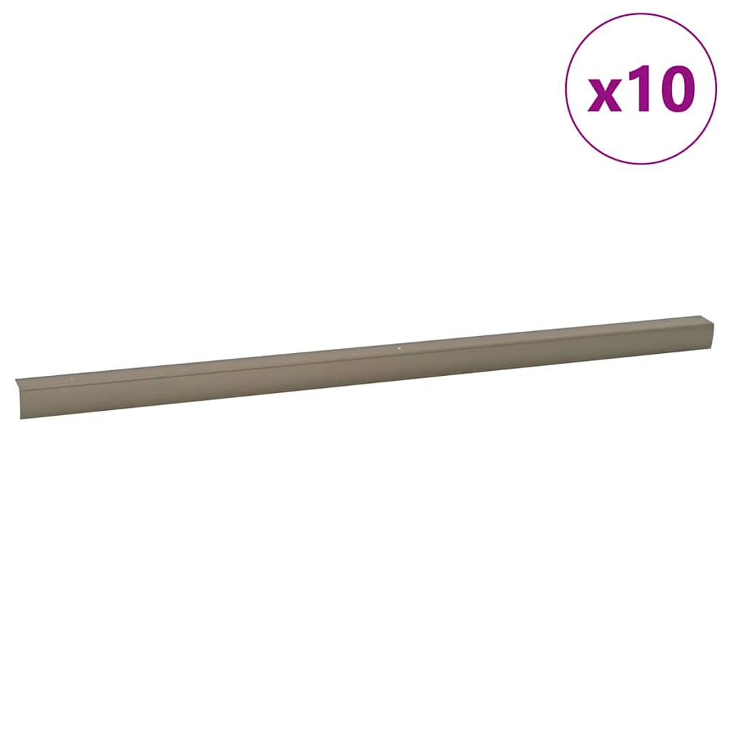 Stair Nosings 10 pcs Champagne 67 cm Aluminium