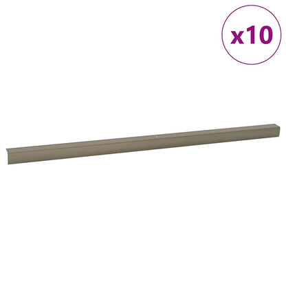 Stair Nosings 10 pcs Champagne 67 cm Aluminium