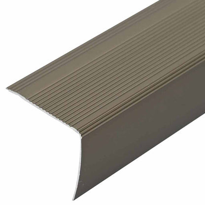 Stair Nosings 10 pcs Champagne 67 cm Aluminium