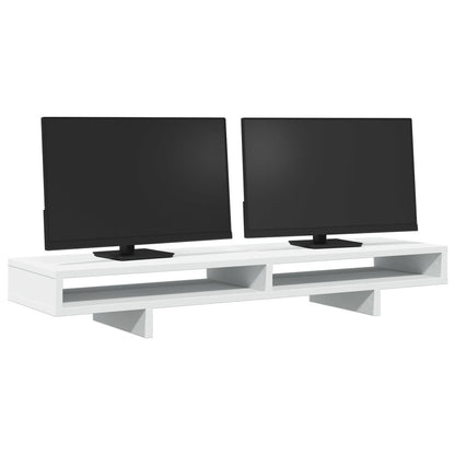 Monitor Stand White 39.4x10.6x5.9" Engineered Wood