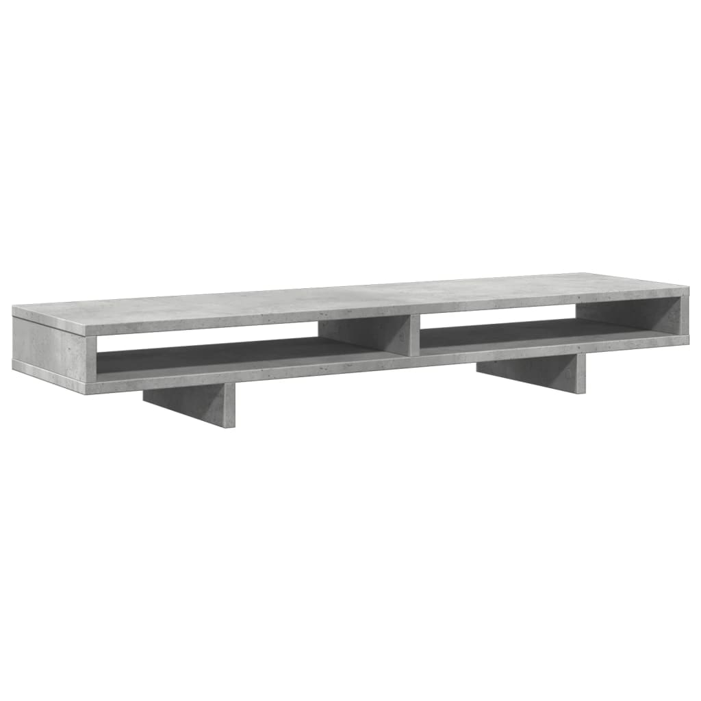 Monitor Stand Concrete Grey 39.4x10.6x5.9" Engineered Wood