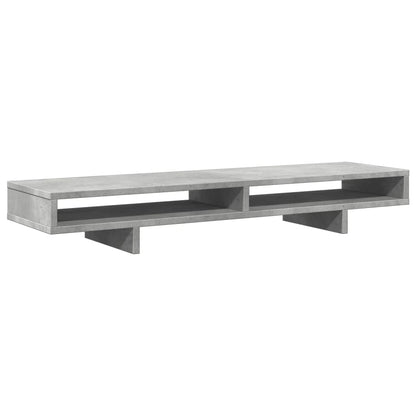 Monitor Stand Concrete Grey 39.4x10.6x5.9" Engineered Wood