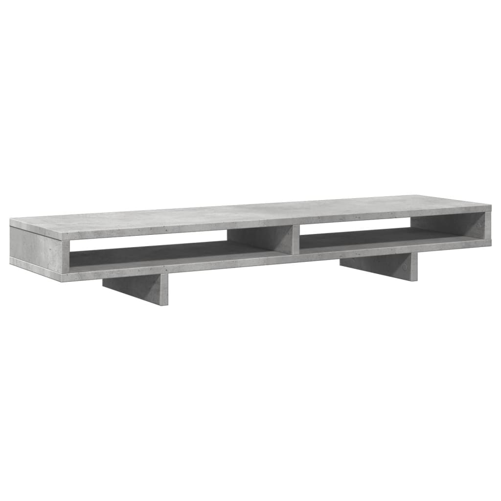 Monitor Stand Concrete Grey 39.4x10.6x5.9" Engineered Wood