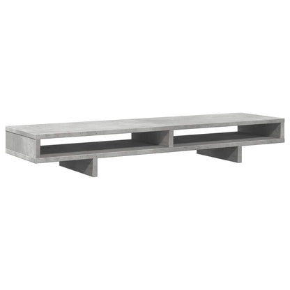 Monitor Stand Concrete Grey 39.4x10.6x5.9" Engineered Wood
