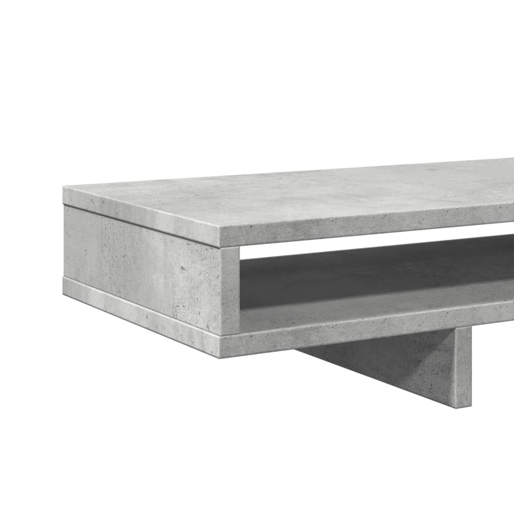 Monitor Stand Concrete Grey 39.4x10.6x5.9" Engineered Wood
